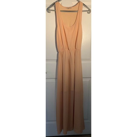 EUC Gibson & Latimer Maxi Dress Long Size M Orange - Picture 5 of 10